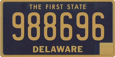 DE license plate 988696