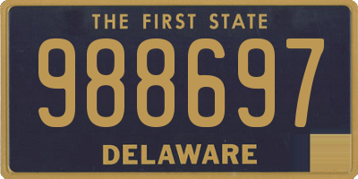 DE license plate 988697