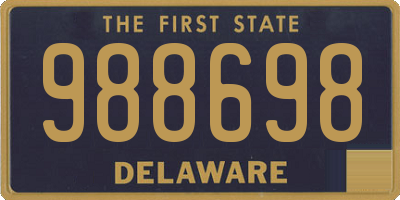 DE license plate 988698