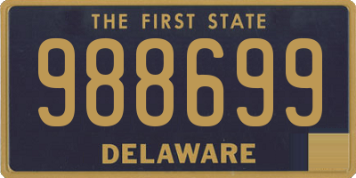 DE license plate 988699