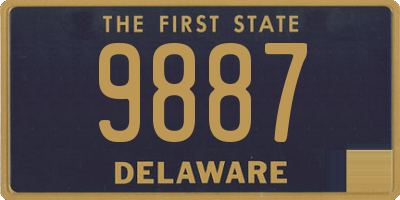 DE license plate 9887