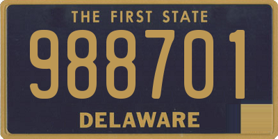 DE license plate 988701