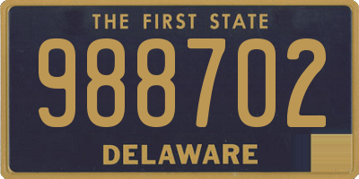 DE license plate 988702