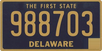DE license plate 988703