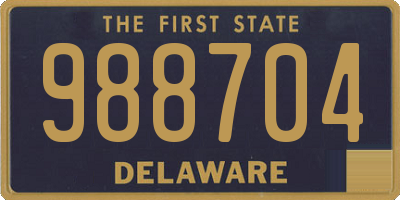 DE license plate 988704