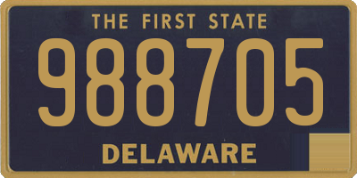 DE license plate 988705