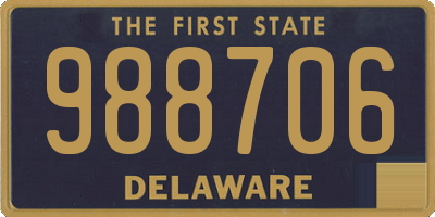 DE license plate 988706