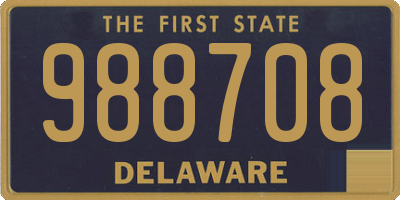 DE license plate 988708