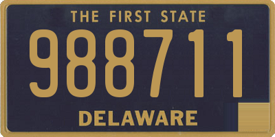 DE license plate 988711