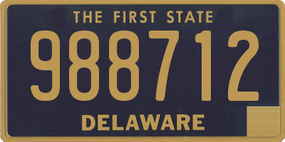 DE license plate 988712