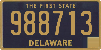 DE license plate 988713