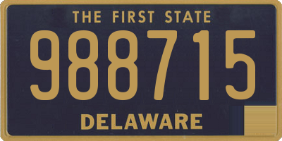 DE license plate 988715