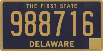 DE license plate 988716