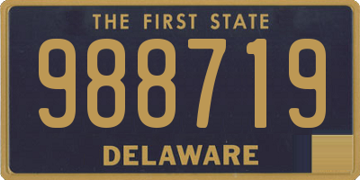 DE license plate 988719