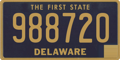 DE license plate 988720