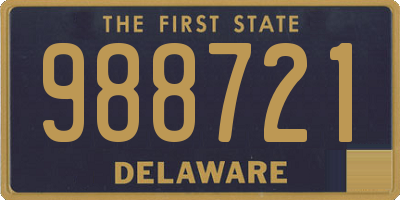 DE license plate 988721