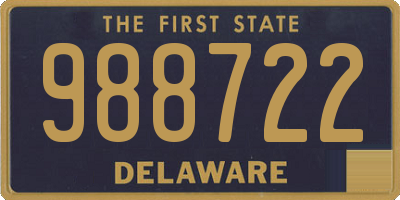 DE license plate 988722