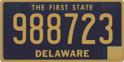 DE license plate 988723