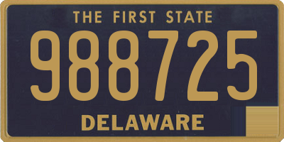 DE license plate 988725