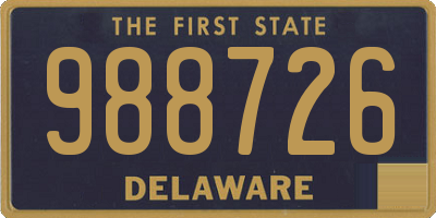 DE license plate 988726