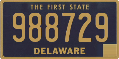 DE license plate 988729