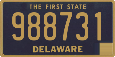 DE license plate 988731