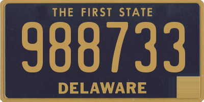 DE license plate 988733