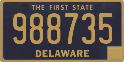 DE license plate 988735