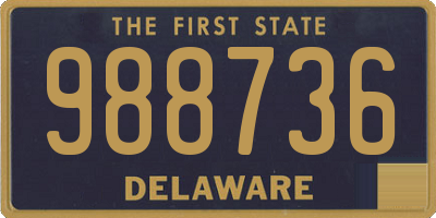 DE license plate 988736