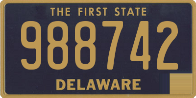 DE license plate 988742