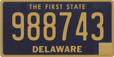 DE license plate 988743