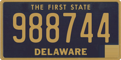 DE license plate 988744