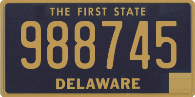 DE license plate 988745