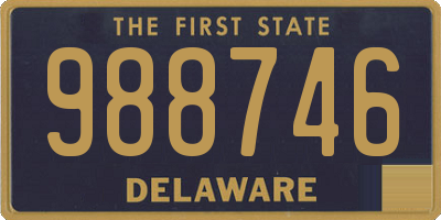 DE license plate 988746