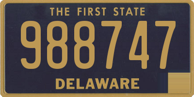 DE license plate 988747