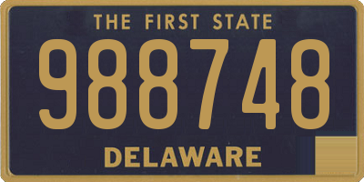 DE license plate 988748