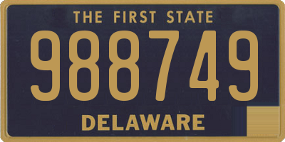 DE license plate 988749