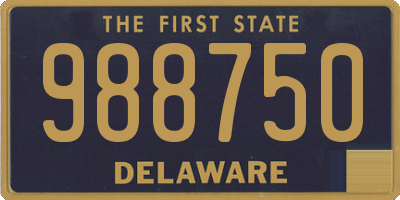 DE license plate 988750