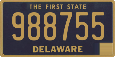 DE license plate 988755