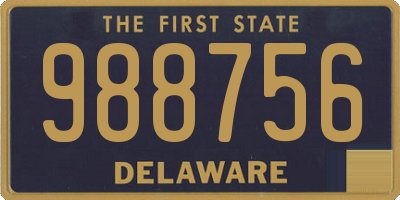 DE license plate 988756