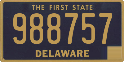 DE license plate 988757