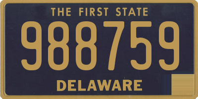 DE license plate 988759