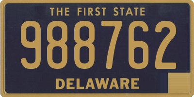 DE license plate 988762