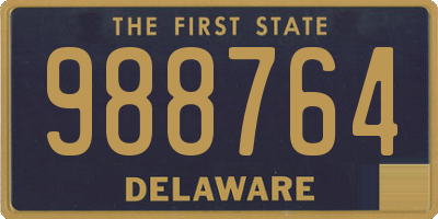 DE license plate 988764