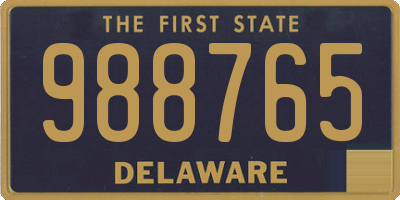 DE license plate 988765