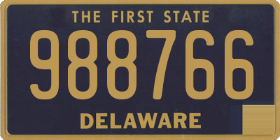 DE license plate 988766