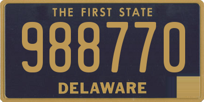 DE license plate 988770