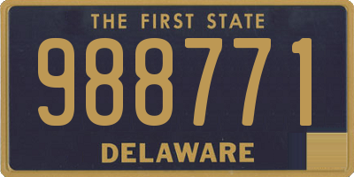 DE license plate 988771