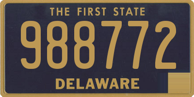 DE license plate 988772