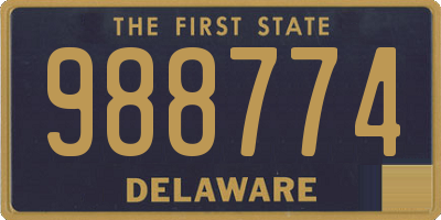 DE license plate 988774